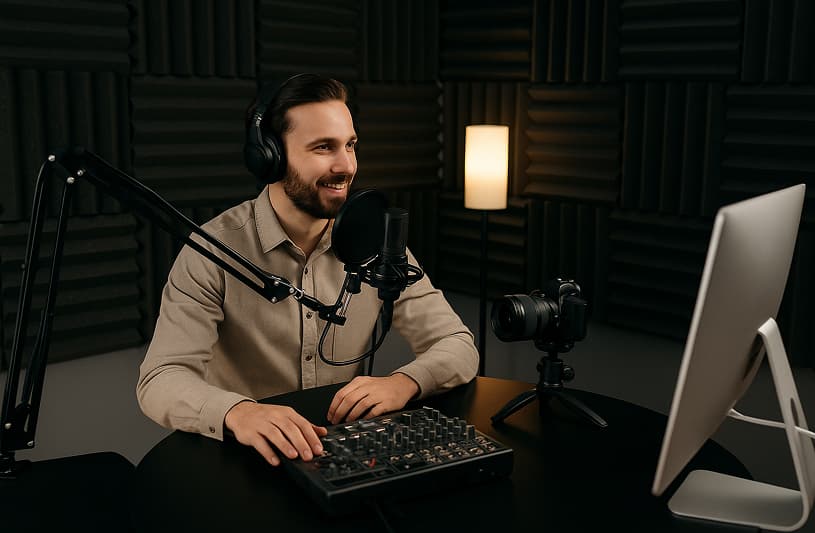 sala podcast grabacion